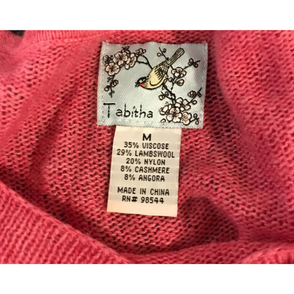 Anthropologie Tabitha Ante Autumnal Pink Rose Short-Sleeve Sweater - Medium - Picture 6 of 9